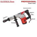 Mesin Bor Bobok Beton Demoliton Hammer Bor Jack Hammer GSH500 DK35