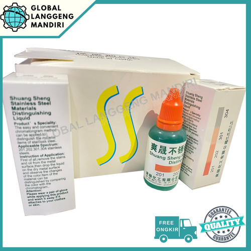 TEST STAINLESS 304 SHUANG SENG / OBAT TES STAINLESS 304 201