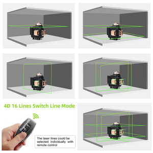 Laser Level 16 Garis 4D Tingkat Self leveling 360° JLD Pakai Remot