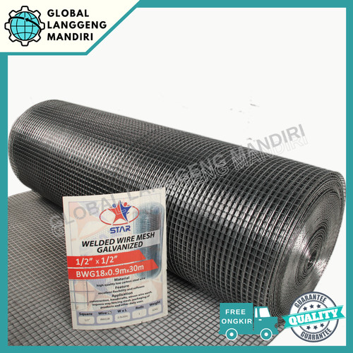 KAWAT RAM GALVANIS 1/2"X1/2"X1.2MMX0.9M / KAWAT LOKET 12MM BWG18