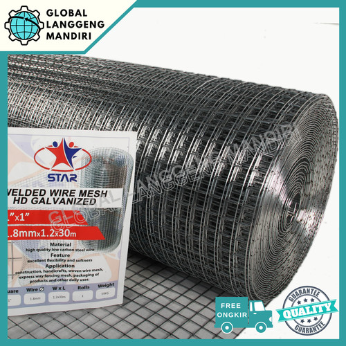 KAWAT RAM GALVANIS 1"X1"X1.8MMX1.2M / KAWAT LOKET 25MMX25MM ANTI KARAT