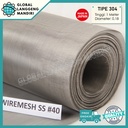 WIRE MESH 40 STAINLESS (304) JEPANG 1MX1MX0.18MM / KAWAT NYAMUK SS #40