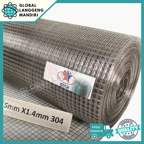 KAWAT RAM STAINLESS 15MMX15MMX1.4MMX1M (304)/KAWAT LOKET STAINLESS 304