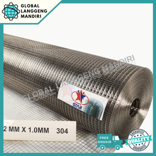 KAWAT RAM STAINLESS 12MMX12MMX1.0MX1M (304)/ KAWAT LOKET STAINLESS 304