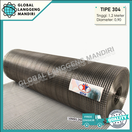 KAWAT RAM STAINLESS 10MMX10MMX1.2MX1M (304)/ KAWAT LOKET STAINLESS 304