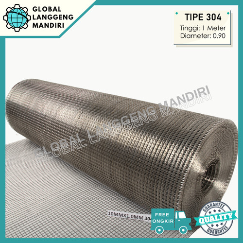KAWAT RAM STAINLESS 10MMX10MMX1.0MMX1M (304)/KAWAT LOKET STAINLESS 304