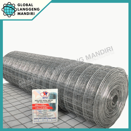 LOKET GALVANIS 100MMX100MMX3.0MMX1.8M / KAWAT RAM 4"X4"X3.0MMX1.8MX1M