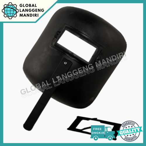HELM LAS KEPALA + KACA / KEDOK LAS PEGANG / WELDING HELMET + GLASS
