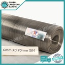 KAWAT RAM STAINLESS 6MMX6MMX0.7MMX1M (304)/ KAWAT LOKET 6MM ANTI KARAT