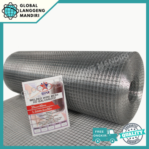 KAWAT RAM GALVANIS HD 20MMX20MMX1.5MMX1M / KAWAT LOKET 20MM ANTI KARAT