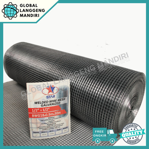 KAWAT RAM GALVANIS 1/2"X1/2"X1.2MMX0.9M /KAWAT LOKET 12MM BWG18 / RAK