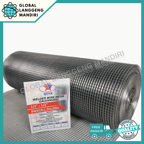 KAWAT RAM GALVANIS 1/2"X1/2"X1.0MMX1M /KAWAT LOKET 12MM BWG19