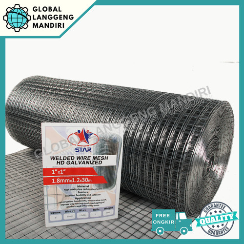 KAWAT RAM GALVANIS 1"X1"X1.8MMX1.2M / KAWAT LOKET 25MMX25MM ANTI KARAT