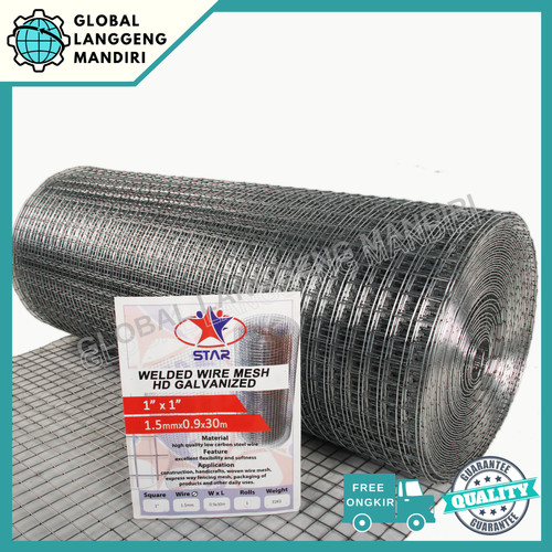 KAWAT RAM GALVANIS 1"X1"X1.5MMX0.9M / KAWAT LOKET 25MMX25MM ANTI KARAT