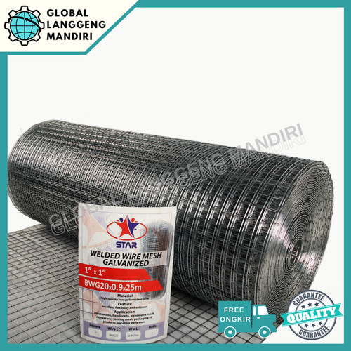 KAWAT RAM GALVANIS 1"X1"X0.9MMX0.9M / KAWAT LOKET 25MMX25MM / KANDANG