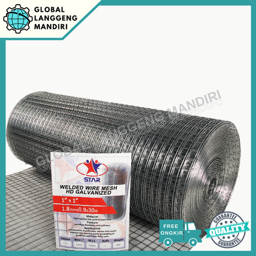 KAWAT RAM GALVANIS 1"X1"X1.8MMX0.9M / KAWAT LOKET 25MMX25MM ANTI KARAT