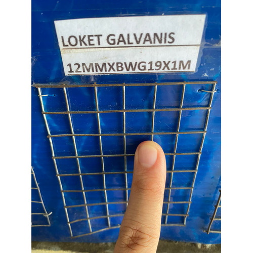 KAWAT RAM GALVANIS HD 1/2"X1/2"X1.0MMX1M / KAWAT LOKET 12MM BWG19
