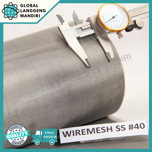 WIRE MESH 40 STAINLESS (304) JEPANG 1MX1MX0.18MM / KAWAT NYAMUK SS #40