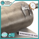 WIRE MESH 20 STAINLESS (304) JEPANG 1MX1MX0.26MM / KAWAT NYAMUK SS #20