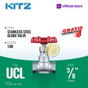 Globe Valve Stainless SUS304 KITZ Fig. 10 UCL , 3/8" - 10A - 10mm , Drat / Screw