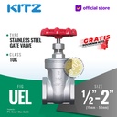 Gate Valve Stainless SUS304 KITZ Fig. 10 UEL , Drat / Screw
