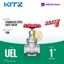 Gate Valve Stainless SUS304 KITZ Fig. 10 UEL , 1" - 25A - 25mm , Drat / Screw