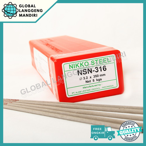 Kawat Las Nikko Steel NSN 316 3.2MM (1KG)/ NSN316 3.2 MM STAINLESS 2,6