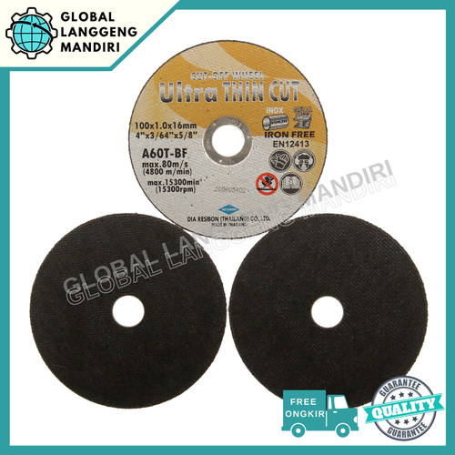 BATU GERINDA POTONG ULTRA 4X1.0 GOLD (1PC) / CUTTING 4" THIN CUT 4"X1