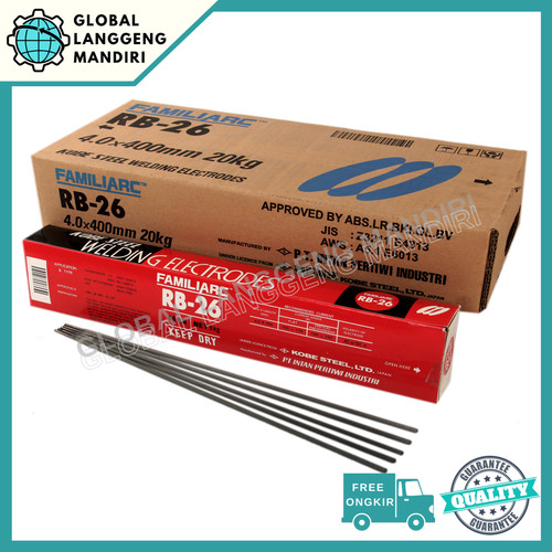 Kawat Las KOBELCO RB26 4.0MM (5KG)/ RB 26 4.0 MM STEEL KOBE