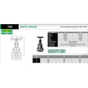 Gate Valve Stainless SUS304 KITZ Fig. 10 UE , 4" - 100A - 100mm , Drat / Screw