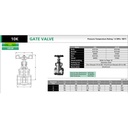 Gate Valve Stainless SUS304 KITZ Fig. 10 UEL , 2" - 50A - 50mm , Drat / Screw