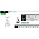 Gate Valve Stainless SUS304 KITZ Fig. 10 UEL , 3/4" - 20A - 20mm , Drat / Screw