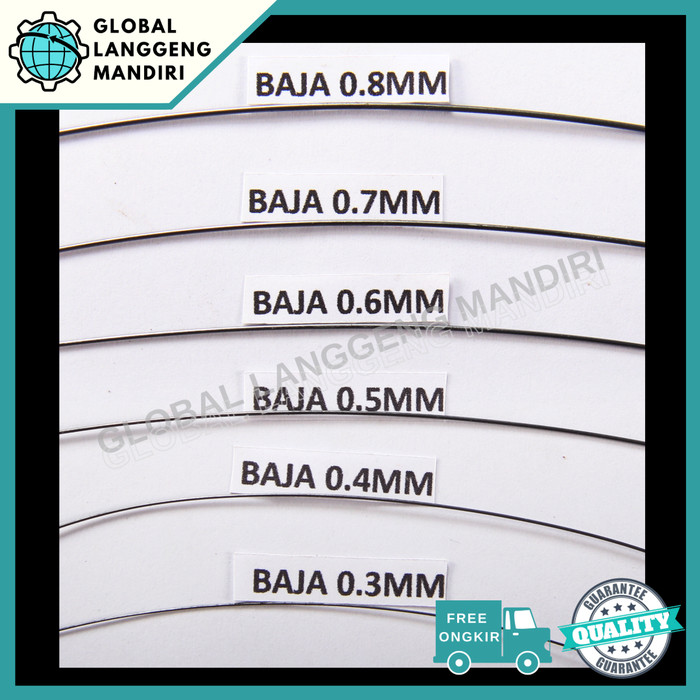 KAWAT BAJA HITAM / KAWAT GALVANIS HITAM / KAWAT PIANO 0.3MM - 0.7 MM