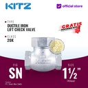 Lift Check Valve Ductile KITZ Fig. 20 SN , 1 1/2" - 40A - 40mm , Drat / Screw
