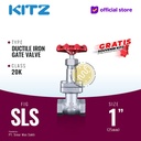 Gate Valve Ductile KITZ Fig. 20 SLS , 1"- 25A - 25mm , Drat / Screw