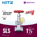 Gate Valve Ductile KITZ Fig. 20 SLS , 1 1/2" - 40A - 40mm , Drat / Screw