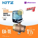 Electric / Motorized Ball Valve Bronze KITZ Fig. EA-TE , 1 1/2" - 40A - 40mm , Drat / Screw