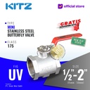 Mini Butterfly Valve SUS304 KITZ Fig. UV , Drat / Screw
