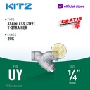 Y-Strainer Stainless KITZ Fig. UY, 1/4" - 8A - 8mm , Drat / Screw