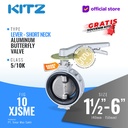 Butterfly Valve Aluminum KITZ Fig. 10XJSME , LEVER - SHORT NECK