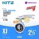 Butterfly Valve Alum KITZ Fig. 10XJSME , 2 1/2" - 65mm , LEVER - SHORT