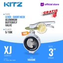 Butterfly Valve Alum , KITZ Fig. 10XJSME , 3" - 80mm , LEVER - SHORT