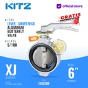 Butterfly Valve Alum , KITZ Fig. 10XJSME , 6" - 150mm , LEVER - SHORT