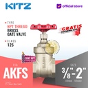 NPT Gate Valve Brass KITZ Fig. 125 AKFS , Drat Kasar