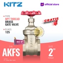 NPT Gate Valve Brass KITZ Fig. 125 AKFS , 2" - 50A - 50mm , Screw