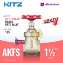 NPT Gate Valve Brass KITZ Fig. 125 AKFS , 1 1/2" - 40A - 40mm , Screw