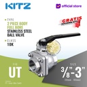 Ball Valve Full Bore SUS304 KITZ Fig. 10 UT , Drat / Screw