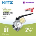 Ball Valve Full Bore SUS KITZ Fig. 10 UT , 2 1/2" - 65mm, Drat / Screw