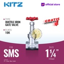 Gate Valve Ductile KITZ Fig. 10 SMS , 1 1/4" - 32mm , Drat / Screw