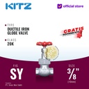 Globe Valve Ductile KITZ Fig. 20 SY , 3/8" - 10A - 10mm , Drat / Screw